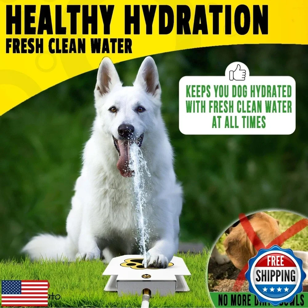 TRIO GATO Outdoor Dog Water Fountain NIB $75